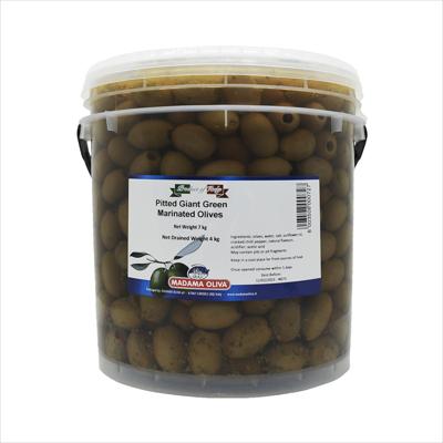 Madama O. Green Giant Pitted Olives in Oil 4kg