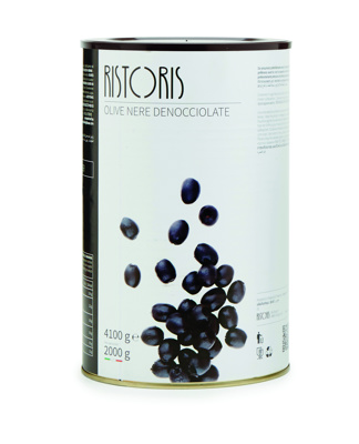Ristoris Pitted Black Olives in Brine -tin 4.1kg